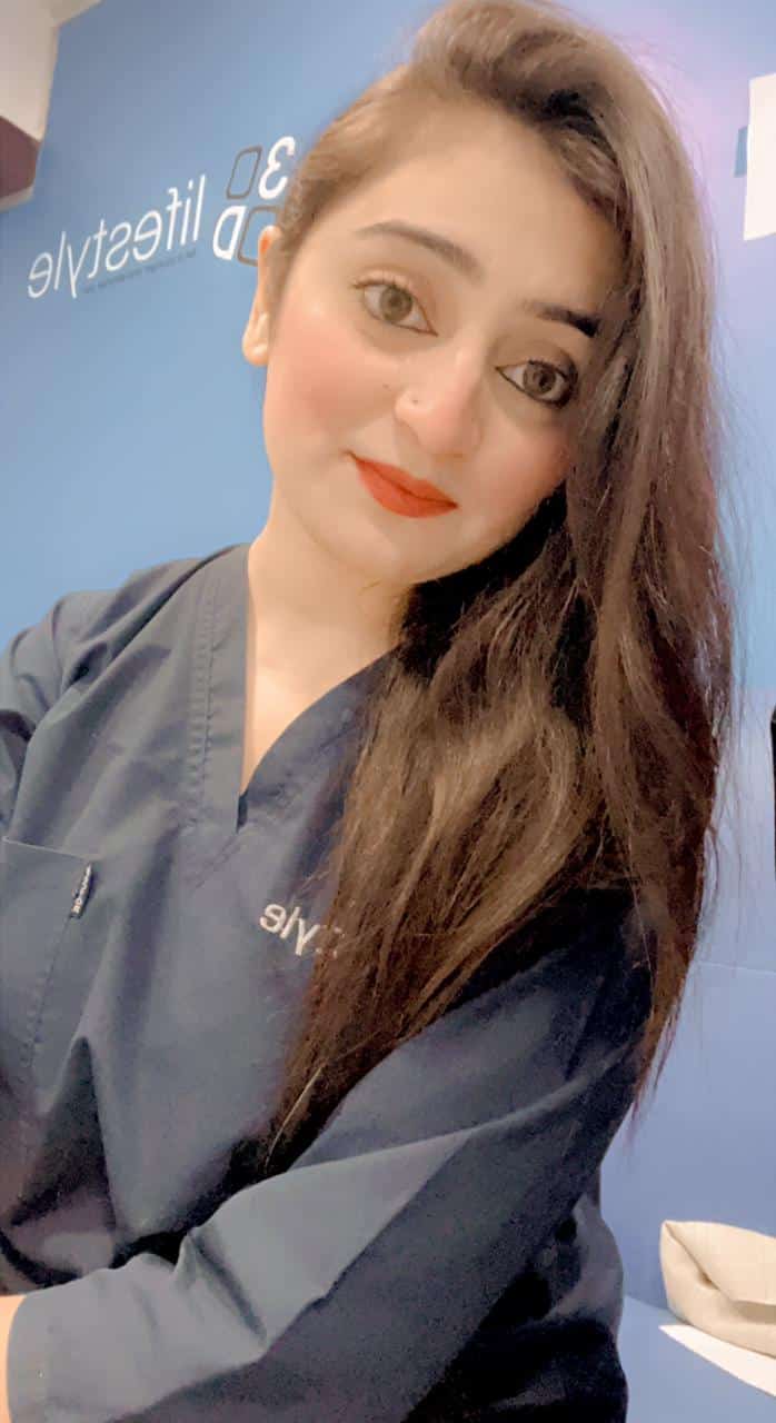 Dpt. Mahnoor Farooq - Treatment Doctor at 3D Lifestyle Pakistan