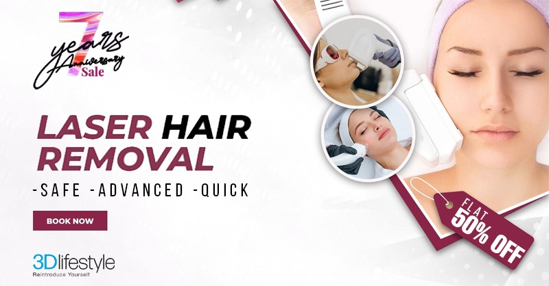 FLAT 50% OFF Laser Hair Removal - Enjoy Hair-Free Skin!