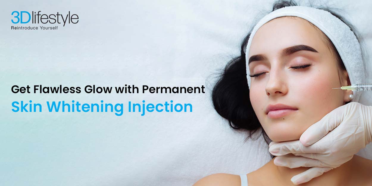 Permanent skin whitening injection